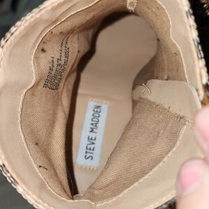 STEVE MADDEN Grate Cognac Snake Platform Ankle Booties